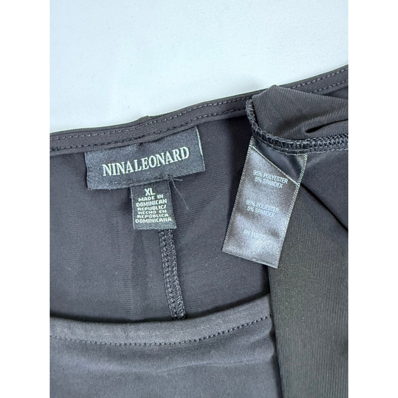 Women's Nina Leonard Black Dress XL - Picture 9 of 12